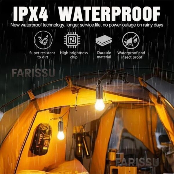 ALASKA T01-B Type-C ve Solar Şarjlı Sıcak Işık (Warm Light) Kamp Lambası