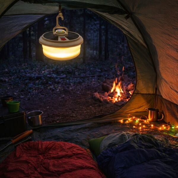 YX-669 Güneş Enerjili Şerit Ledli Kamp Lambası - 15 Farklı Işık Modu & Type-C Hızlı Şarj