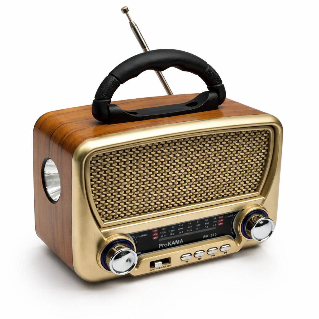 BK-330 Güneş Panelli Nostaljik Retro Radyo – Bluetooth, USB, SD Kart ve El Feneri Özellikli