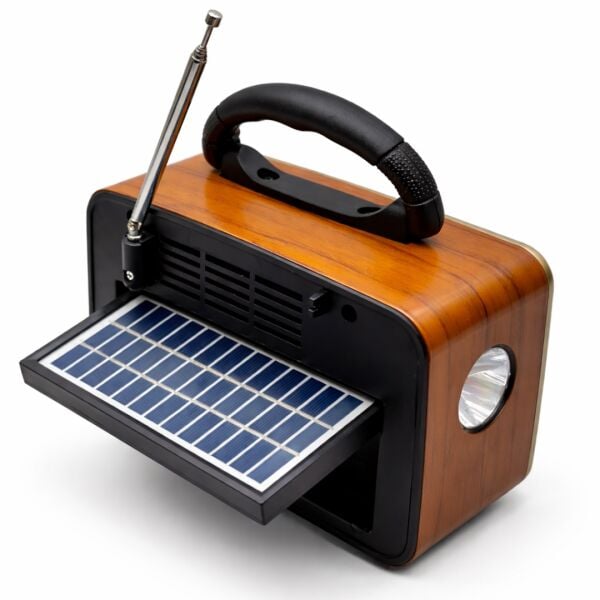 BK-330 Güneş Panelli Nostaljik Retro Radyo – Bluetooth, USB, SD Kart ve El Feneri Özellikli