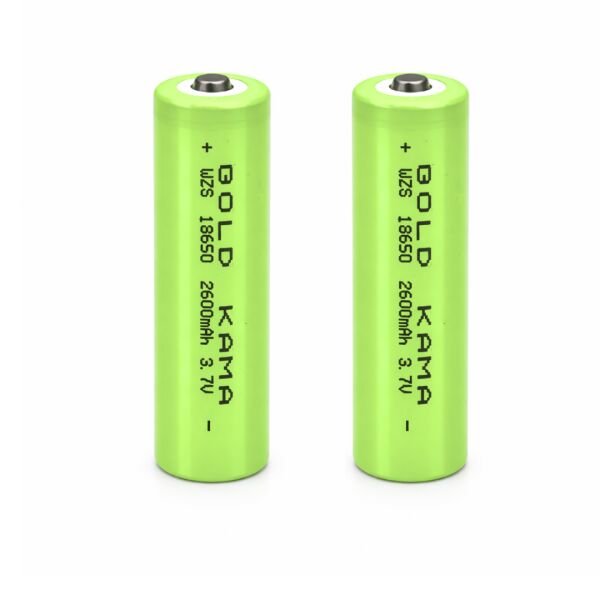 2'li Paket 18650 Şarj Edilebilir Pil - 3.7V 2600mAh (2 Adet)