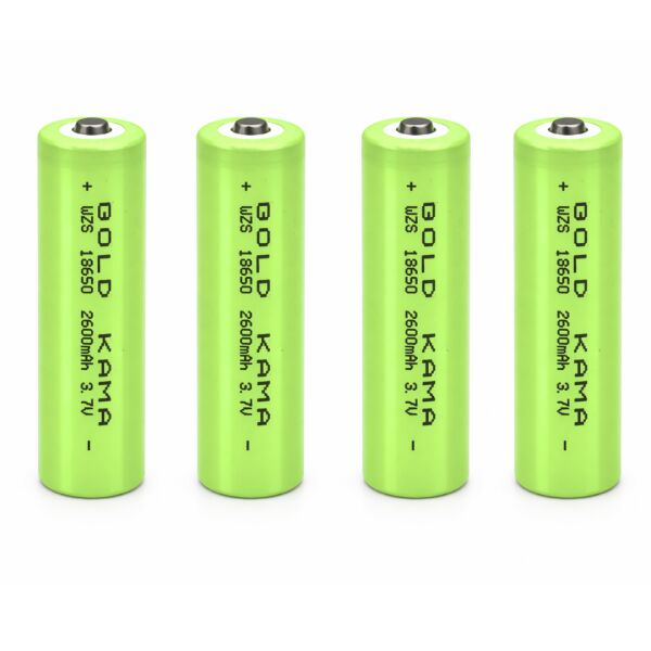 8650 2600mAh Li-ion Şarj Edilebilir Pil (4 Adet Bir Arada)