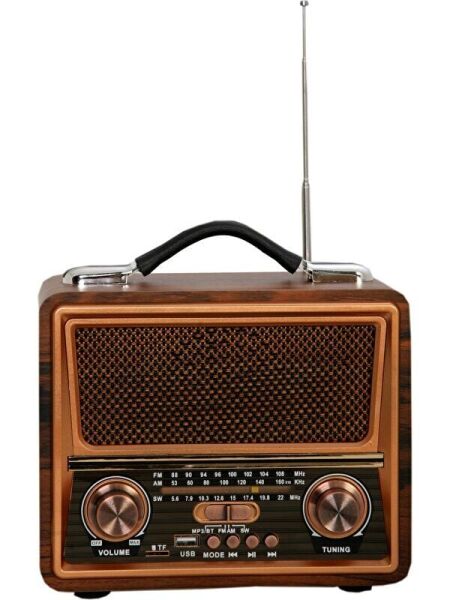 CM-821BT Büyükboy Dekoratif Nostaljik Radyo, Usb+Tf Card Okuyuculu, Telefon Tutucuklu, Müzik Çalar