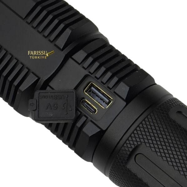 Small Sun SM-313 Profesyonel Şarjlı El Feneri - 5000 Lümen - Powerbank Özellikli - 1.5 KM Menzil