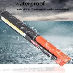 Manyetik Tamirci El Feneri 3 Modlu Şarjlı COB Xpe Led Acil Durum Kamp Tamir İkaz Lambası Askılı 3 adet