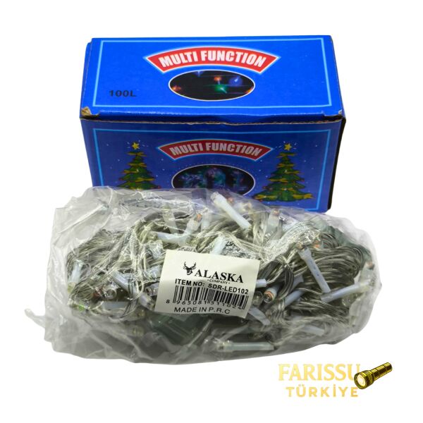 10 Metre 100 LED Çok Fonksiyonlu Yılbaşı Ağacı ve Dekorasyon Işığı