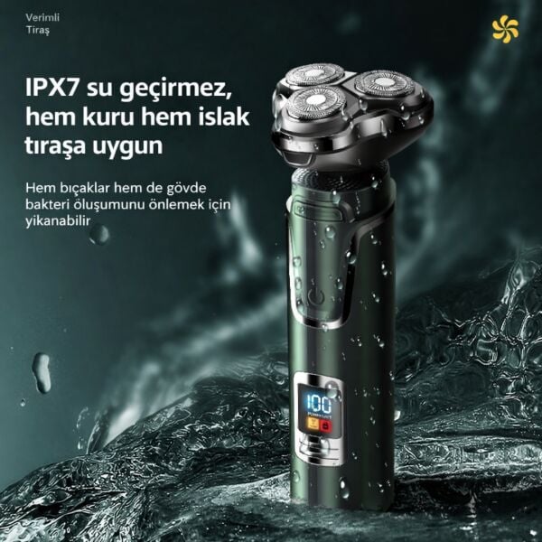 Sportsman SM-555 Professional 3’ü 1 Arada Islak/Kuru Şarjlı Erkek Bakım Seti