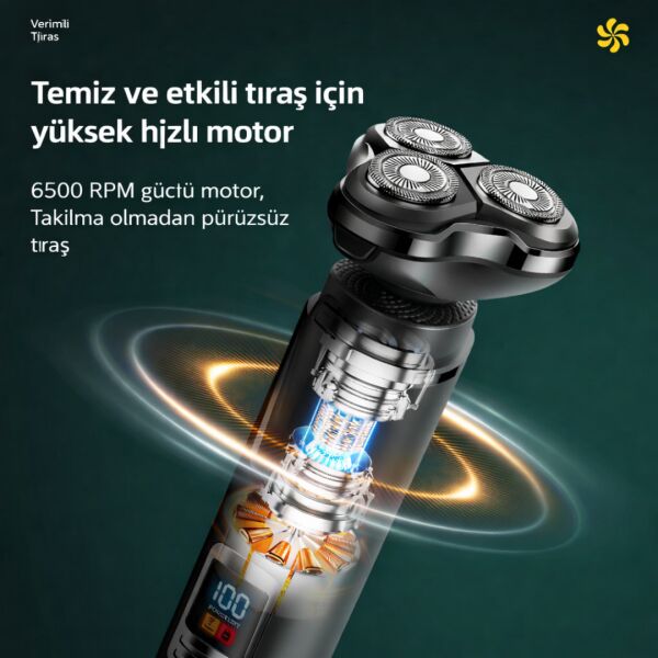 Sportsman SM-555 Professional 3’ü 1 Arada Islak/Kuru Şarjlı Erkek Bakım Seti