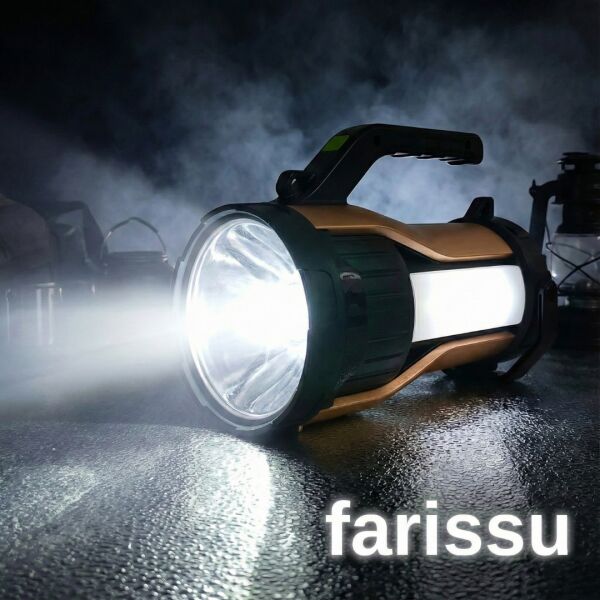 Gold Kama T96 7 Modlu Güneş Enerjili Çok Fonksiyonlu El Feneri Mini Fener Dahil