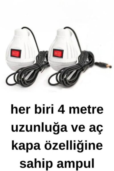 Everton Rt-913 Şarjlı Fm/usb/bt Güneş Enerjili 2 Ampullü Solar Set (KABLOSUZ TELEFON ŞARJ) Özelikli