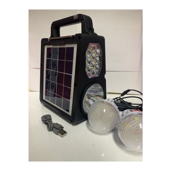 Everton Rt-913 Şarjlı Fm/usb/bt Güneş Enerjili 2 Ampullü Solar Set (KABLOSUZ TELEFON ŞARJ) Özelikli