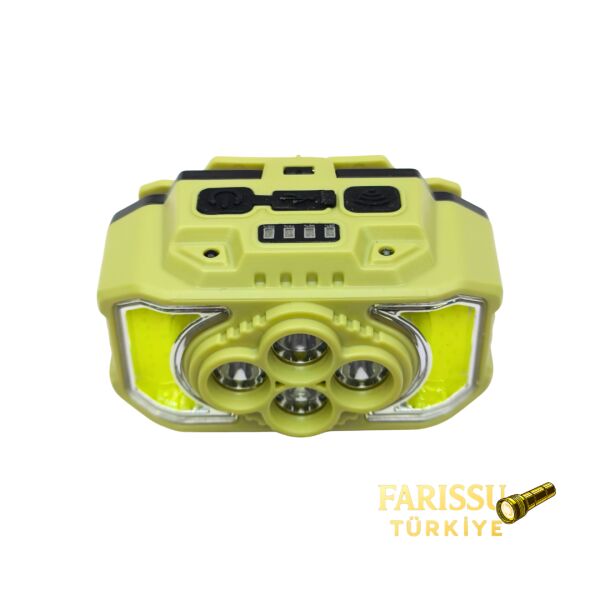 RT-815S Şarj Edilebilir Sensörlü LED Kafa Lambası - 6 Modlu, 18650 Bataryalı