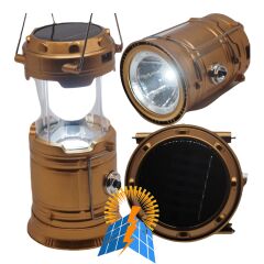 pasajdanal El Feneri Işıldak Fanus 6+1 Şarjlı solar kamp feneri Sarı