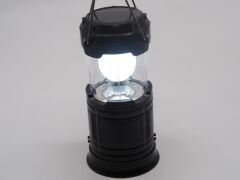 pasajdanal El Feneri Işıldak Fanus 6+1 Şarjlı solar kamp feneri Siyah