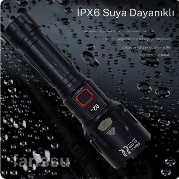 SMALL SUN 50W 5000 Lümen 26800 Model 8800 mah pil 1,5 ile 2 Km Menzilli 10 saat çalışma süresi