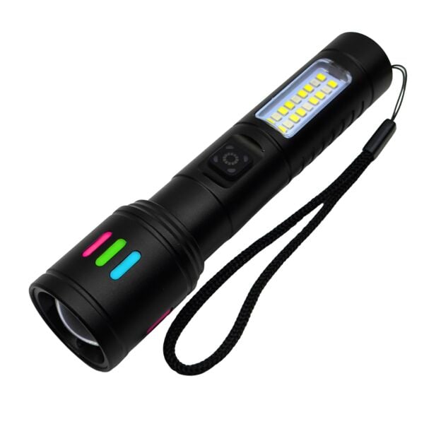 15W 1500 Lümen Ultra Parlak Type-C Şarjlı El Feneri - 6 Modlu Profesyonel Set