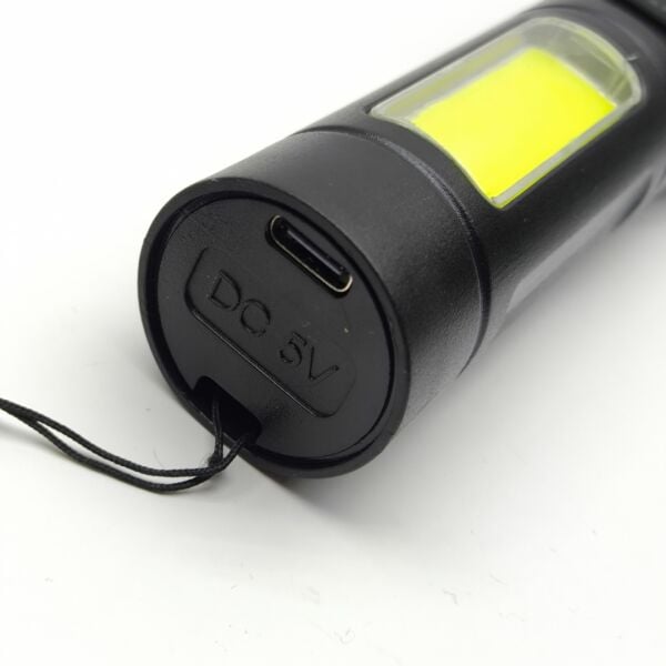 Power Style 1000 Lümen Type-C Şarjlı, Zoom Özellikli ve Yan COB Işıldaklı El Feneri