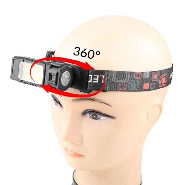 3’ü 1 Arada Şarjlı LED Kafa ve Tamir Lambası - Manyetik Tabanlı, 360° Döner Başlıklı ve Dijital Göstergeli