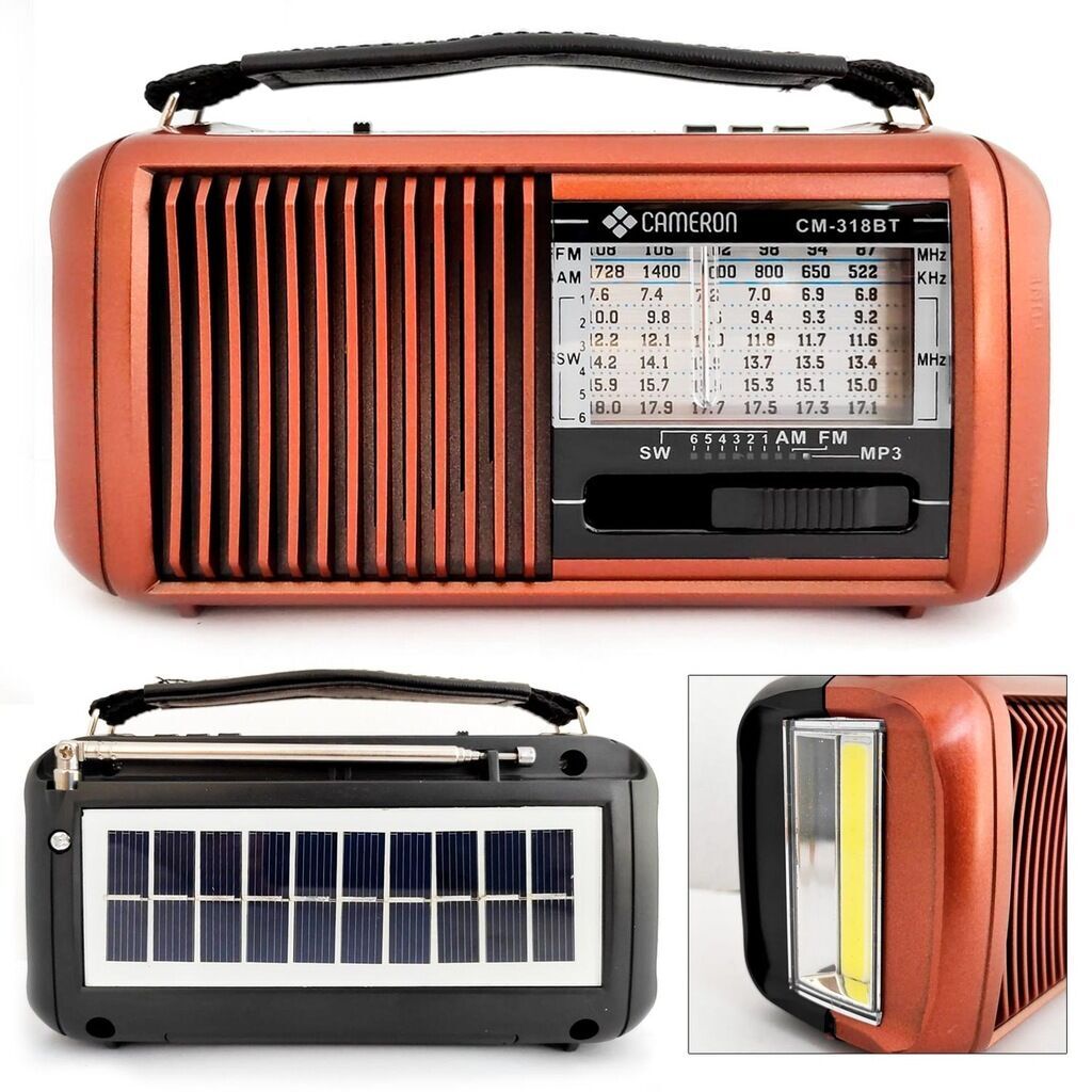 Cameron CM-318BT Solar Şarjlı BT/USB/SD/FM Fenerli Radyo