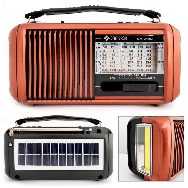 Cameron CM-318BT Solar Şarjlı BT/USB/SD/FM Fenerli Radyo