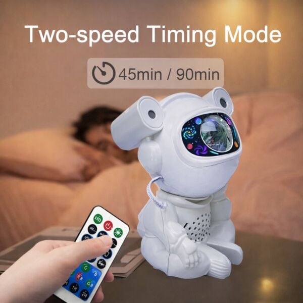Astronot Yıldız Projeksiyon Gece Lambası - Bluetooth Hoparlörlü & Uzaktan Kumandalı Gökyüzü Projektörü
