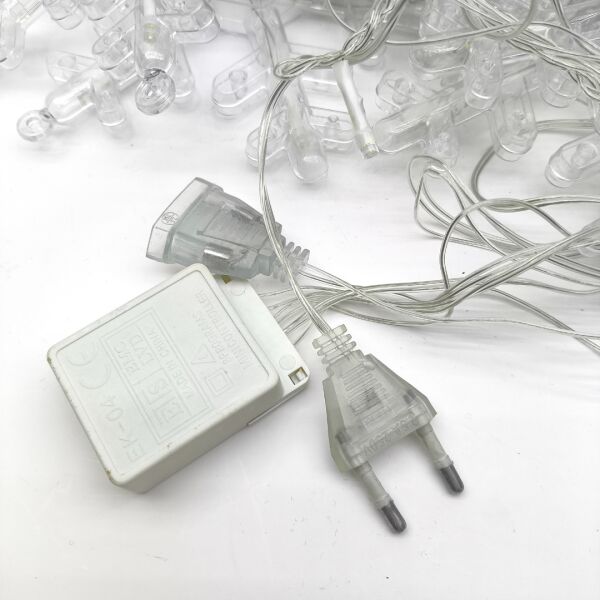 Kar Tanesi ve Yıldız LED Perde Işık - 8 Fonksiyonlu Günışığı Dekoratif Aydınlatma (Eklemeli Fişli)