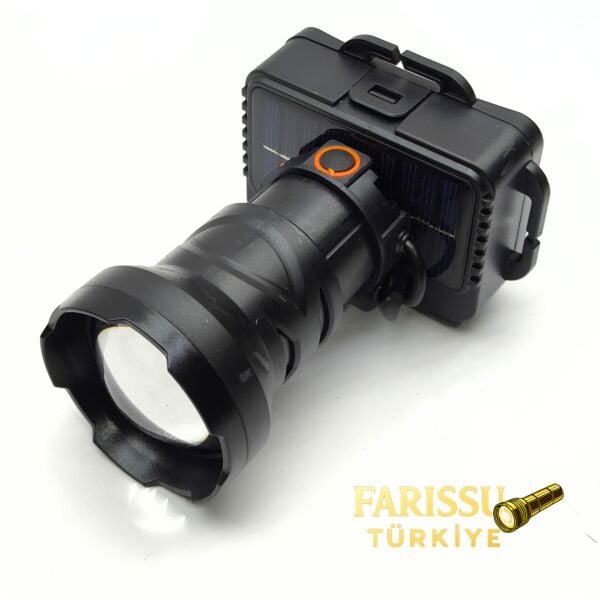 Gold Silver GS-2050 20W Zoomlu Solar Şarjlı Profesyonel Kafa Feneri