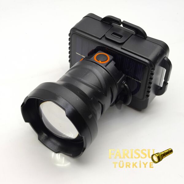 Gold Silver GS-2050 20W Zoomlu Solar Şarjlı Profesyonel Kafa Feneri