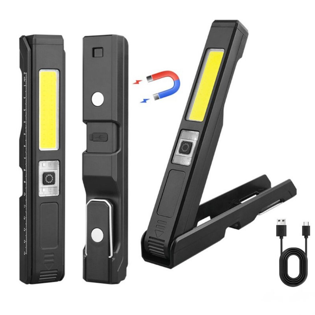 Gold Silver GS-2070 30W Şarjlı Mıknatıslı Katlanabilir LED Çalışma Lambası - Oto Tamir ve Kamp Feneri