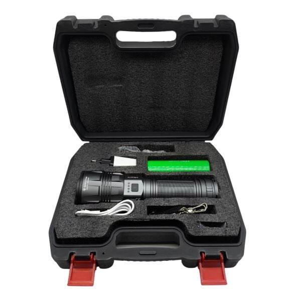 GS-15000 Profesyonel Şarjlı El Feneri - 14000 Lümen Yüksek Performanslı Projektör