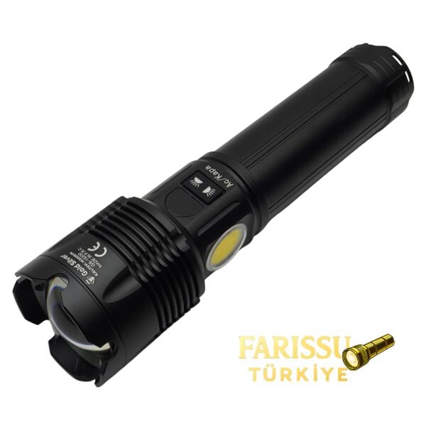Gold Silver GS-15200 | 110W 11.000 Lümen - 3 KM Menzilli Profesyonel Zoomlu El Feneri