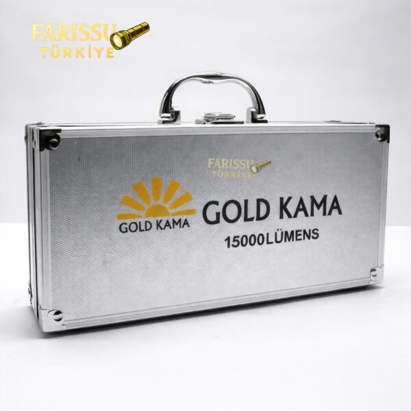 Gold Kama 15000 Lümen Ultra Güçlü Avcı Feneri - 30.400 mAh Kapasite ile 15 Saate Kadar Çalışma