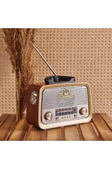 301 Şarjlı Nostaljik Görünümlü Fenerli Radyo Bluetoothlu Mp3 Çalar Radyo Müzik Kutusu