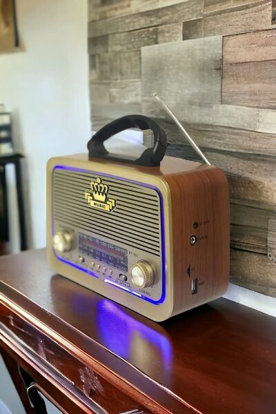 301 Şarjlı Nostaljik Görünümlü Fenerli Radyo Bluetoothlu Mp3 Çalar Radyo Müzik Kutusu