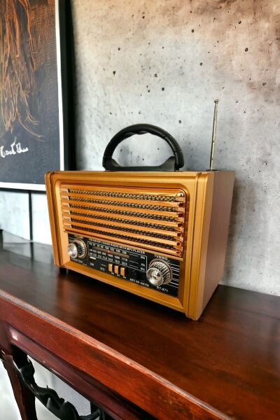 RT-871 Bluetooth Nostalji ,Şarjlı 3 Band Radyo ,usb, sd ,Aux, mp3 Müzik Kutusu