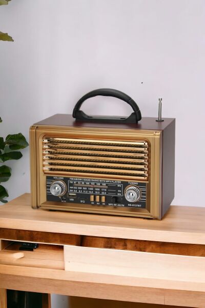 RT-871 Bluetooth Nostalji ,Şarjlı 3 Band Radyo ,usb, sd ,Aux, mp3 Müzik Kutusu