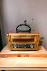 RT-871 Bluetooth Nostalji ,Şarjlı 3 Band Radyo ,usb, sd ,Aux, mp3 Müzik Kutusu