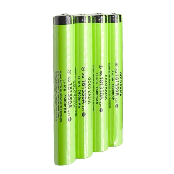 181350A 7600mAh 4.2V Li-ion Şarjlı Pil - 4 Adet (13.2 CM Uzunluk - 92 Gram - Dev Boy)