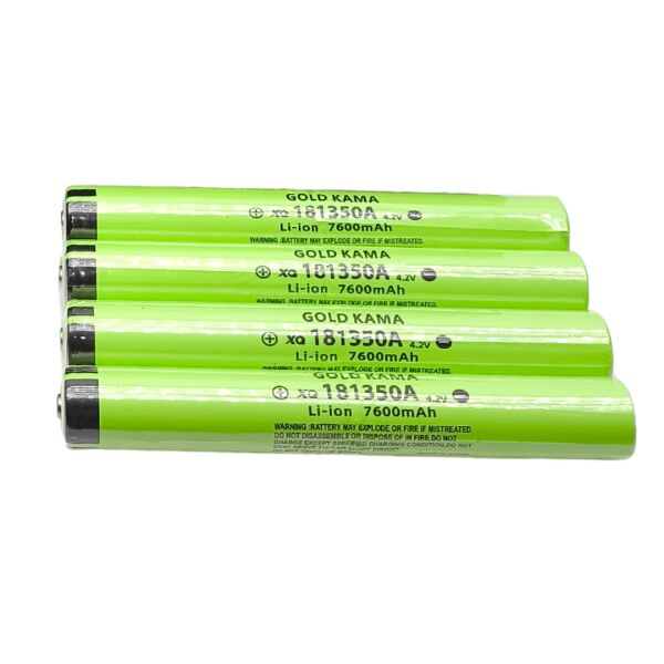 181350A 7600mAh 4.2V Li-ion Şarjlı Pil - 4 Adet (13.2 CM Uzunluk - 92 Gram - Dev Boy)