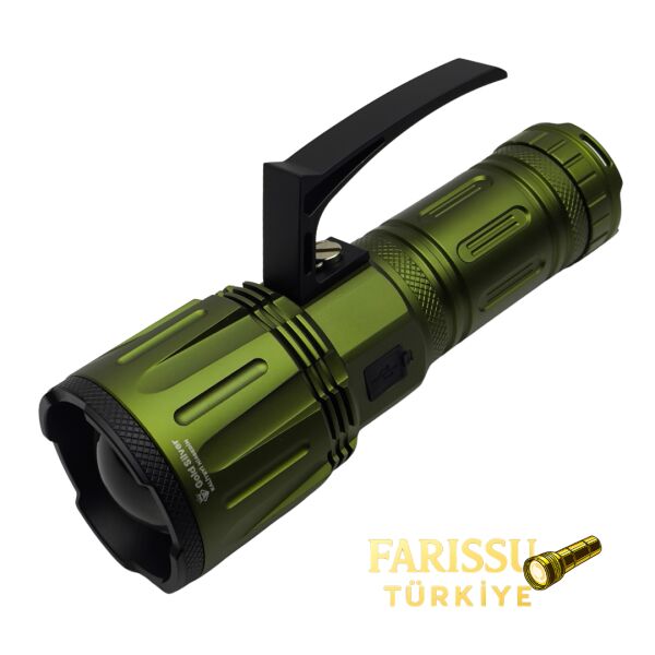 Gold Silver GS-15050 Profesyonel Şarjlı El Feneri - 14.000 Lümen / 32.000 mAh Dev Batarya