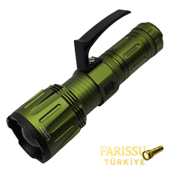 Gold Silver GS-15050 Profesyonel Şarjlı El Feneri - 14.000 Lümen / 32.000 mAh Dev Batarya
