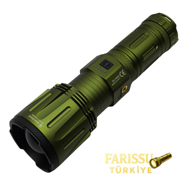 Gold Silver GS-15050 Profesyonel Şarjlı El Feneri - 14.000 Lümen / 32.000 mAh Dev Batarya