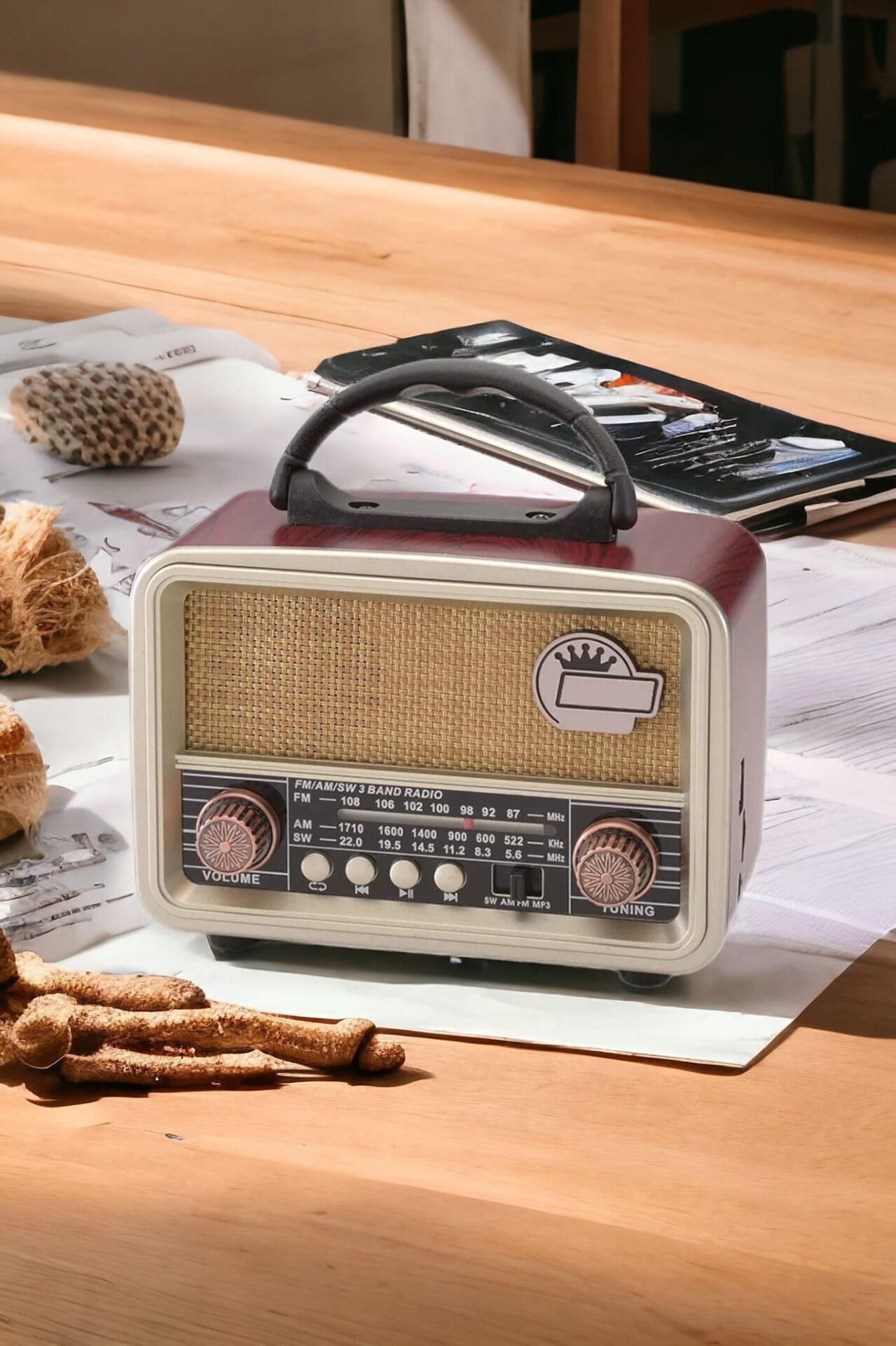 Nostaljik Bluetoothlu Rt-860 Usb / Sd / Radyo Müzik Kutusu Rt860