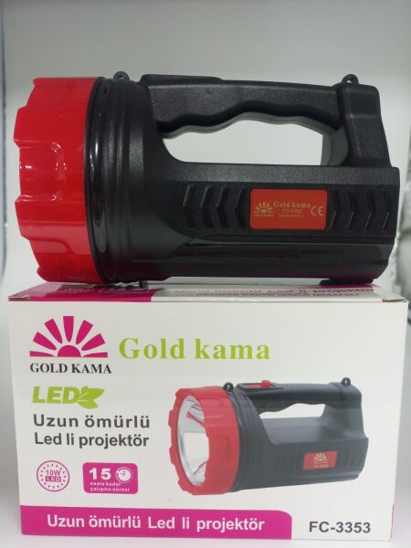 UZUN ÖMÜRLÜ LED Lİ PROJEKTÖR EL FENERİ 10w led 15 saate kadar çalışma süresi