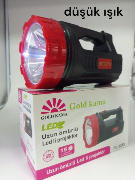 UZUN ÖMÜRLÜ LED Lİ PROJEKTÖR EL FENERİ 10w led 15 saate kadar çalışma süresi