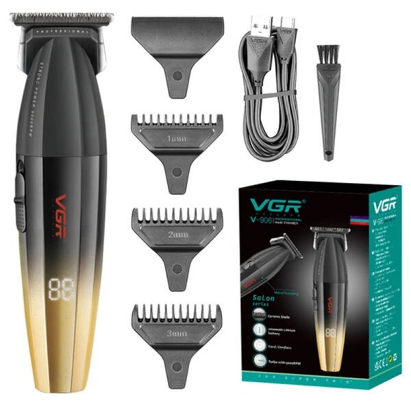 VGR V-906 DLC T-Blade tıraş makinesi Makinesi - 9000 RPM Sarı