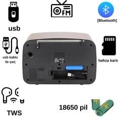 gerçek ahşap eskitme görünümlü büyük boy nostajik radyo