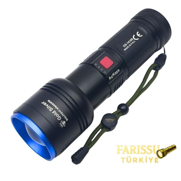 AVANTAJLI PAKET: Gold Silver GS-14300 3000 Lümen  El Feneri - Çift Bataryalı Set