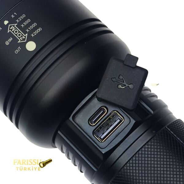 AVANTAJLI PAKET: Gold Silver GS-14300 3000 Lümen  El Feneri - Çift Bataryalı Set