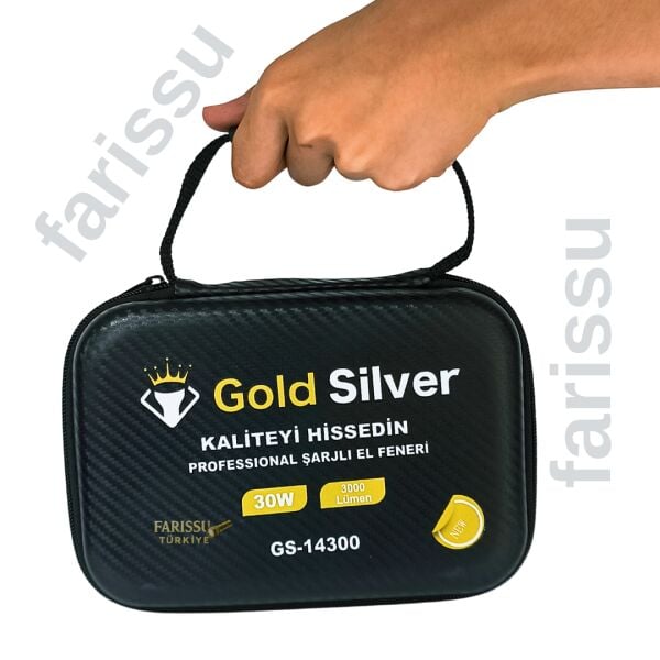 AVANTAJLI PAKET: Gold Silver GS-14300 3000 Lümen  El Feneri - Çift Bataryalı Set